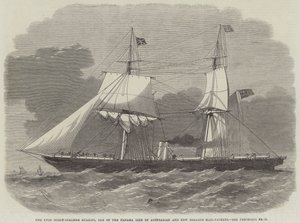 The Twin Screw-Steamer Ruahini, One of the Panama Line of Australian and New Zealand Mail-Packets